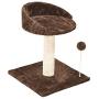 Poils bebe Cat Scratching Post and Activity Tree Natural Sisal Tower with Round Perch and Plush Ball Furniture Made for Kitten and Small Cat