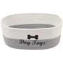 Cotton Rope Dog Toy Box, Puppy Toy Basket, Puppies Bed, Dog Toy Box Storage - Perfect for organizing Puppy Small Dogs Toys, Blankets, leashes, Coats and Clutter