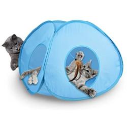 Our Pets Pounce House Interactive Feather Tent Spinning Cat Toy