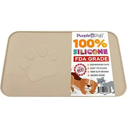 iPrimio Extra Large Pet Feeding Bowl Mat with Logo - FDA Silicone - Hygienic and Safe for Allergic Dogs and Cats - Prevent Pet Water Food Spills - Spill Edge Protect Floor - Non Slip iPrimio Extra Large Pet Feeding Bowl Mat with Logo - FDA Silicone - Hygienic and Safe for Allergic Dogs and Cats - Prevent Pet Water Food Spills - Spill Edge Protect Floor - Non Slip