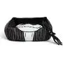 Nightmare Before Christmas Jack Skellington Bolstered Corded Cuddler Dog/Cat Bed with Removable Toy Bat, Machine Washable