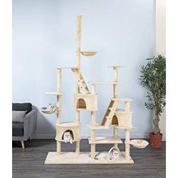 Go Pet Club Cat Tree, 106-Inch, Beige