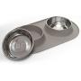 Messy Mutts Double Silicone Feeder with Stainless Bowls