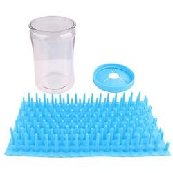 PupSecret Premium Portable Dog Paw Cleaner | Silicone Muddy Paw Washer With Super Soft Bristles and Cover | Medium Size