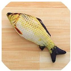 Plush Creative 3D Carp Fish Shape Cat Toy Gift Cute Simulation Fish Playing Toy for Pet Gifts Catnip Fish Stuffed Pillow Doll