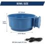 Enjoying Heated Pet Bowl Indoor Small Animal Thermal-Bowl for Water or Food, Wire Crate/Cage Removable Hanging Heated Water Dish for Dogs, Cats, Rabbits, Critters, Hold 20 oz