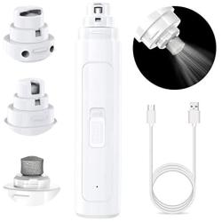 REDSTORM Dog Nail Grinder USB Rechargeable Pet Nail Trimmer Efficient 2 Speed 3 Port Quiet Safety&Painless Pet Paws Grooming&Smoothing for Small Medium Large Dogs&Cats