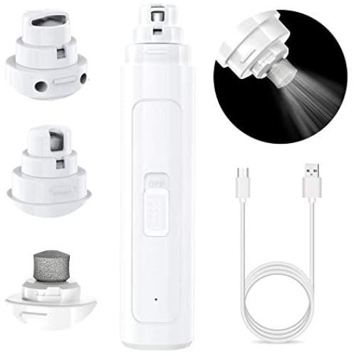 REDSTORM Dog Nail Grinder USB Rechargeable Pet Nail Trimmer Efficient 2 Speed 3 Port Quiet Safety&Painless Pet Paws Grooming&Smoothing for Small Medium Large Dogs&Cats