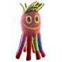 Le Sharma Eco- Octopus – Handmade 100% Natural Boiled Wool Pet Toys – Eco- Friendly Dog Toys - Organic Dog Toys- Design in USA - Small Size :9 Inches - Red Color