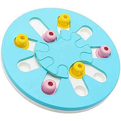 Dog Puzzle Toys for Dogs - Dog Puzzles Improve Your Dog IQ - Colorful Design Slow Feeder to Aid Pets Digestion (Light Blue)