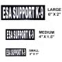 Doggie Stylz Set of 2 Reflective ESA Support K-9 Removable Patches with Hook Backing for Working Dog Harnesses & Vests. Durable and Interchangeable - Comes in 3 Sizes Small, Medium and Large