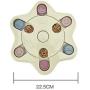 N/A Bowl Pet Toy Dog Food Turntable Eating Puzzle Anti-Smashing Dog Bowl Supplies, Style:Hexagon Style(Pink) (Color : Blue)