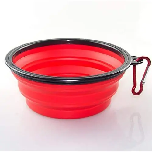 KABB Collapsible Dog Bowl, Portable Extra Large Size Foldable Expandable Silicone Pet Travel Bowl for Pet Dog Food Water Feeding, 1 Piece Red (L-0006) KABB Collapsible Dog Bowl, Portable Extra Large Size Foldable Expandable Silicone Pet Travel Bowl for Pet Dog Food Water Feeding, 1 Piece Red (L-0006)