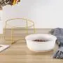 LIONWEI LIONWELI Glass Tilted Elevated Cat Dog Bowl Raised Cat Food Water Bowl Dish Pet Comfort Feeding Bowls with Gold Iron Stand LIONWEI LIONWELI Glass Tilted Elevated Cat Dog Bowl Raised Cat Food Water Bowl Dish Pet Comfort Feeding Bowls with Gold Iron Stand
