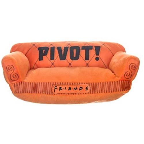 Friends TV Show Friends Dog Toy | Orange Sofa Pivot Couch from Friends TV Show Stuffed Animal Dog Toy | Friends TV Show Merchandise Plush Dog Toy