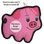 SmartPetLove - Tender-Tuffs Simple - Tough Plush Dog Toy - Easy Grab Pink Pig with Puncture Resistant Squeaker and Super Strong Seams for Big and Small Dogs