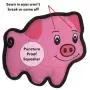 SmartPetLove - Tender-Tuffs Simple - Tough Plush Dog Toy - Easy Grab Pink Pig with Puncture Resistant Squeaker and Super Strong Seams for Big and Small Dogs