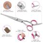 4CR Stainless Steel Dog Grooming Scissors Kit with Safe Round Tip, Professional Grooming Scissors for Cats, 5 in 1 Scissors Set, Pet Grooming Trimmer Kit Thinning Straight Curved Shears Comb for Pet