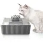 THMY Ceramic Cat Fountain, 2.1L Pet Drinking Fountain for Cat and Dog, Cat Fountain Porcelain, Cat Water Dispenser with 3 Activated Carbon Filter and Sponge Foam Pre-Filter (Grey) THMY Ceramic Cat Fountain, 2.1L Pet Drinking Fountain for Cat and Dog, Cat Fountain Porcelain, Cat Water Dispenser with 3 Activated Carbon Filter and Sponge Foam Pre-Filter (Grey)