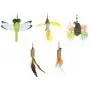 QERNTPEY Pet Toy 5pcs Cat Teaser Chaser Feather Replacement Colorful Pet Catcher Wand Stick Interact with Pets QERNTPEY Pet Toy 5pcs Cat Teaser Chaser Feather Replacement Colorful Pet Catcher Wand Stick Interact with Pets