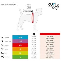 Curli Vest Harness Cord with Air-Mesh Lining Step-in Dog Harness Lightweight Breathable Dog Elegant Durable Harnesses for Small Dogs
