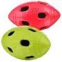 Nerf Dog Rubber Football Dog Toy with Interactive Squeaker and Crunch, Lightweight, Durable and Water Resistant, 6 Inches for Medium/Large Breeds, Two Pack, Red and Green (1399) Nerf Dog Rubber Football Dog Toy with Interactive Squeaker and Crunch, Lightweight, Durable and Water Resistant, 6 Inches for Medium/Large Breeds, Two Pack, Red and Green (1399)