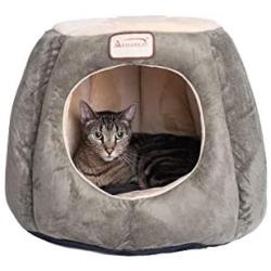 Armarkat Cat Bed, Laurel Green and Beige