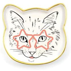 Cat Dish Plate | Small Ceramic Catchall Dish for Treats, Keys, Change, & More | Feed Your Pets Or Store Your Valuables