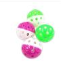 ORNOOU 20 Pieces Pet Cat Kitten Play Balls with Jingle Bell Pounce Chase Rattle Toy,Random Color