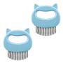 2 Pcs Cat Dog Comb Pet Grooming Massage Tool, Cat Dog Brush Pet Shell Comb for Removing Matted Tangled and Loose Hair (Blue)