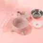 HXN Double Dog Cat Bowls, Water and Food Bowl Set with Detachable Stainless Steel Bowl, Automatic Water Dispenser Bottle, Pet Feeder for Small Medium Size Dog Cat HXN Double Dog Cat Bowls, Water and Food Bowl Set with Detachable Stainless Steel Bowl, Automatic Water Dispenser Bottle, Pet Feeder for Small Medium Size Dog Cat