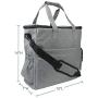 maxpama Dog Travel Bag - Weekend Tote Organizer Bag for Pet Travel, Airline Approved - Includes 1X Pet Travel Bag, 2X Food Storage Containers and 2X Collapsible Silicone Dog Bowls - Gray