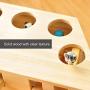 Cat Toy Puzzle Box, Interactive Cat Toy Solid Wooden, Cat Box Exercise Toy, Kitten Mouse Puzzle Hunting Playing Scratching