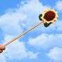ocijf179 Cat Toy Pet Cat Kitten Wood Handle Stick Sunflower Catnip Teaser Interactive Chew Toy - Sunflower