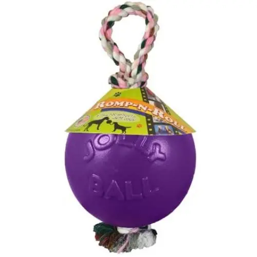 Jolly Pets Romp and Roll Ball Dog Toy Size: 4.5 inch, Color: Purple Jolly Pets Romp and Roll Ball Dog Toy Size: 4.5 inch, Color: Purple