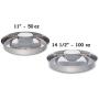 Pro Select Stainless Steel Multi Puppy Pan Litter Feeder Dish Dog Bowl Saucer Choose Size