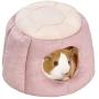 Oncpcare Kitty Cat House Small Animals House Soft Warm Rabbit Hut Frustum-Shape Guinea Pig Bed Hideout with Removable Cushion for Winter
