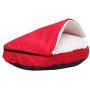 long rich Durable Oxford to Sherpa Pet Cave and Round Pet Bed, 25'', with Removable top and Insert, by Happycare Textiles