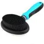 Mile High Life Slicker Double Sided Grooming Brush |Small Medium Dogs and Cats | Long and Short Haired Pet | Blue and Pink Color | Flexible Handle for Different Surface Angles
