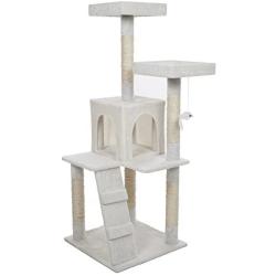 PETMAKER Penthouse Sleep & Play Cat Tree, 4, White