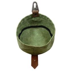 Hide & Drink Travel Dog Food & Water Bowl Handmade Waxed Canvas