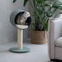 Furrytail Scandinavian Style Activity Cat Tree Condo with Scratching Post and Teasing Toy, Super Soft Plush Cushion & Chenille Fabric, 27-Inch Cat Tower Kitten Play House Furniture