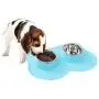 Pet Food and Water Bowls with 2 Stainless Steel Bowl & No Spill Non-Skid Silicone Mat Dog Cat Puppy Kitten Double Feeding Bowl 350ml x 2 (Blue) Pet Food and Water Bowls with 2 Stainless Steel Bowl & No Spill Non-Skid Silicone Mat Dog Cat Puppy Kitten Double Feeding Bowl 350ml x 2 (Blue)