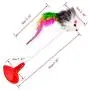Dongdexiu Pet Supplies 2 PCS Cat Toy Vertical Bangs Sucker Mouse Funny Cat Stick Pet Toys