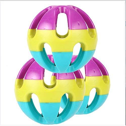 XIHONGSHIR Dog Toys Balls, Dog Toys Squeaky Balls, Plastic Balls, Nontoxic Bite Resistant, Exercise Game Balls, Hollow Toy Balls, 3Pcs, Medium,7.5cm