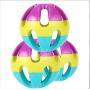 XIHONGSHIR Dog Toys Balls, Dog Toys Squeaky Balls, Plastic Balls, Nontoxic Bite Resistant, Exercise Game Balls, Hollow Toy Balls, 3Pcs, Medium,7.5cm