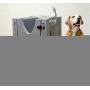 Pet Wash Enclosure with Splash Guard, Wheels & Removable Shelf