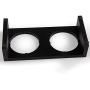 PAWISE Elevated Pet Feeder, Raised Dog Feeder Stainless Steel Bowl with Wooden Frame