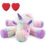 Lepawit Dog Plush Toy Heartbeat Toy Puppy Behavioral Training Aid Toy for Anxiety Relief Newborn Puppies Sleep Aid Separation Anxiety, Accompany Rainbow Unicorn Plush Toy for Dogs