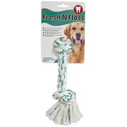 Aspen/Booda Corporation DBX52302 Fresh and Floss 2-Knot Spearmint Toy for Pets, Medium